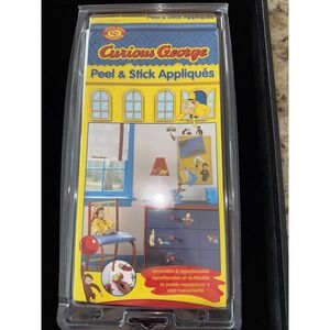 Curious George Peel & Stick Appliques 20+ Self adhesive pre-cut reusable  5432